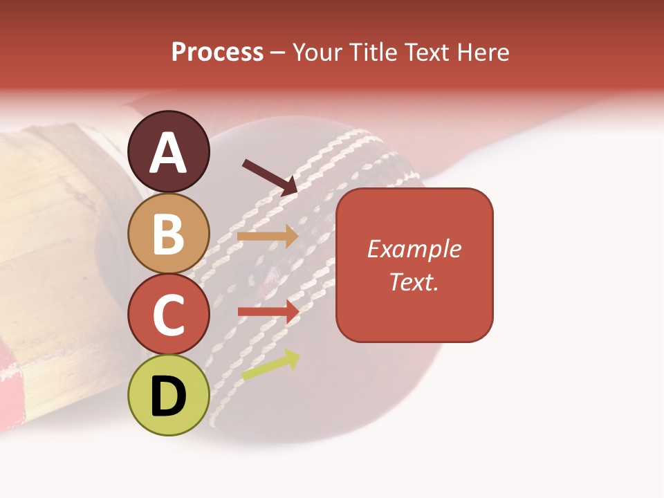 Ball Horizontal Cricket Ball PowerPoint Template