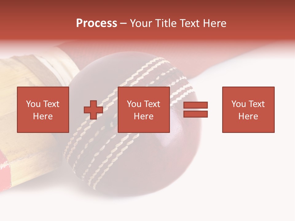 Ball Horizontal Cricket Ball PowerPoint Template