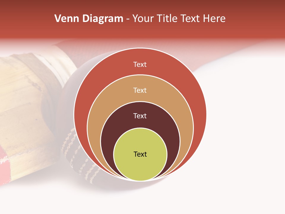 Ball Horizontal Cricket Ball PowerPoint Template