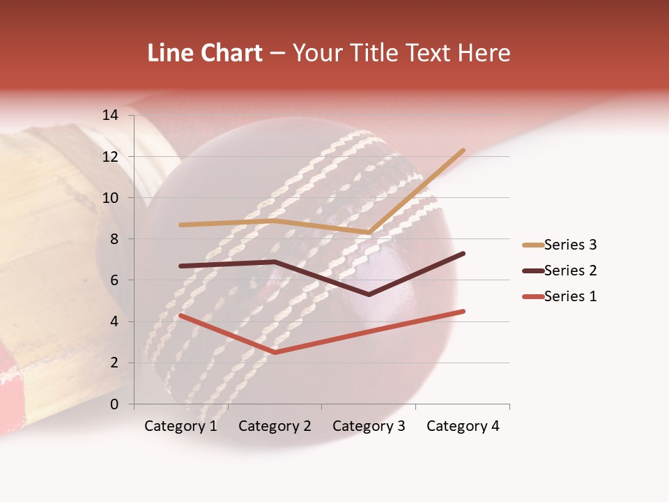 Ball Horizontal Cricket Ball PowerPoint Template