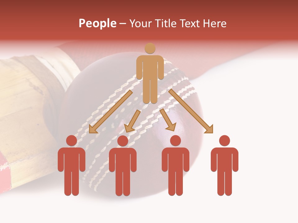 Ball Horizontal Cricket Ball PowerPoint Template