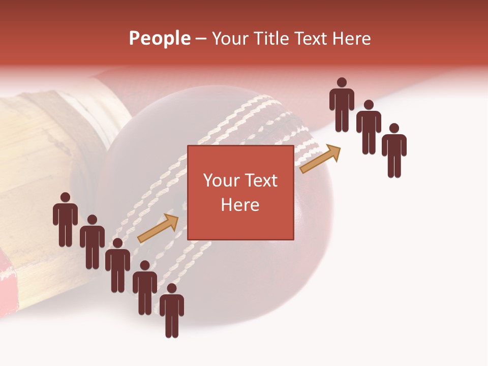 Ball Horizontal Cricket Ball PowerPoint Template