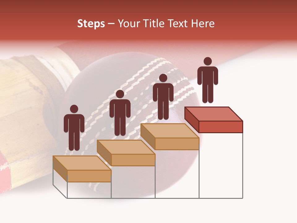 Ball Horizontal Cricket Ball PowerPoint Template