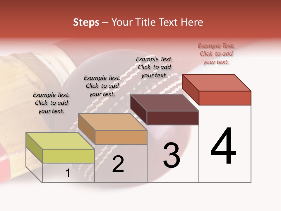 Ball Horizontal Cricket Ball PowerPoint Template