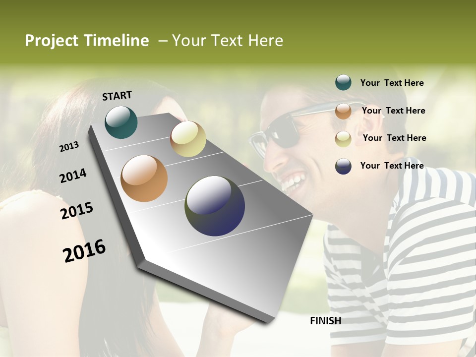 Happy Sunglasses Garden PowerPoint Template