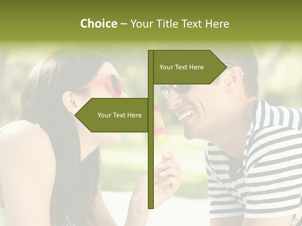 Happy Sunglasses Garden PowerPoint Template