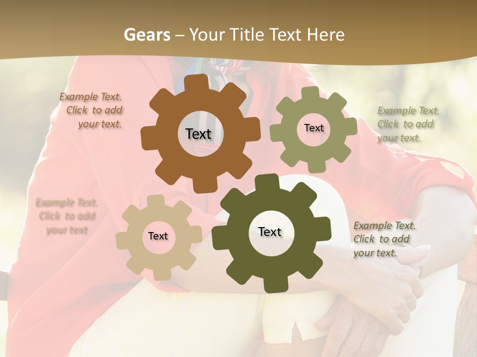 Happy Sitting Women PowerPoint Template