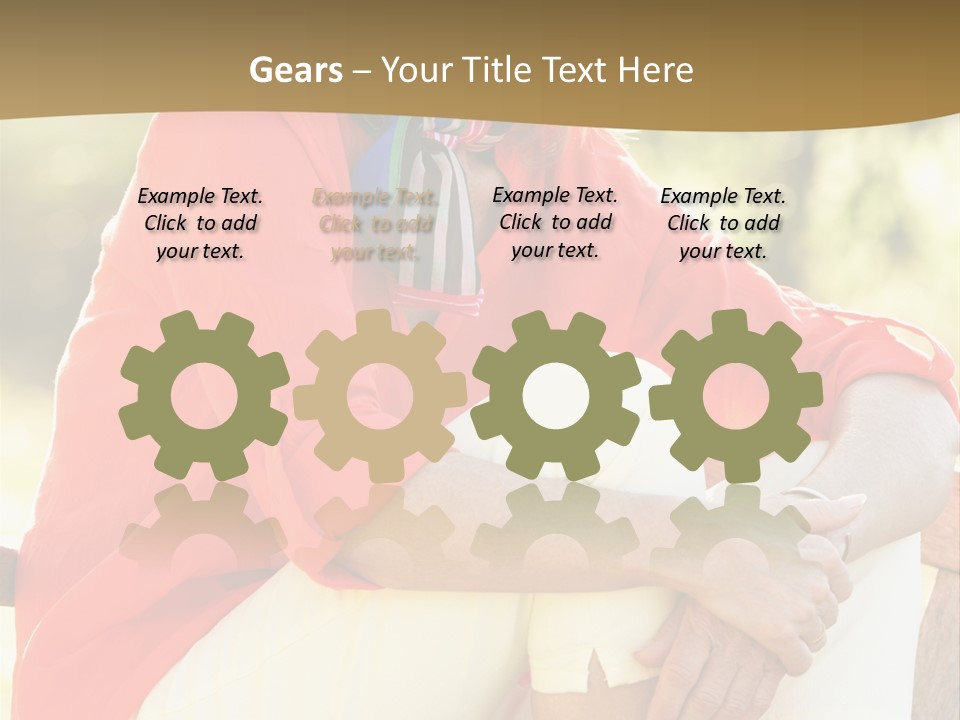 Happy Sitting Women PowerPoint Template