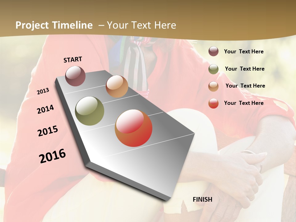 Happy Sitting Women PowerPoint Template