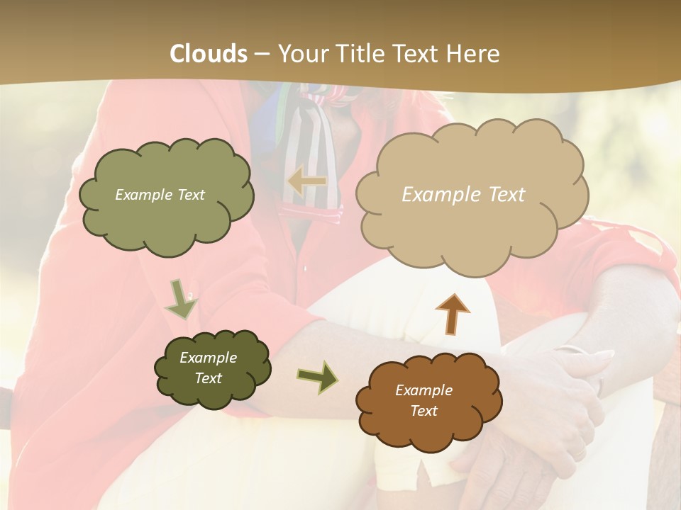 Happy Sitting Women PowerPoint Template