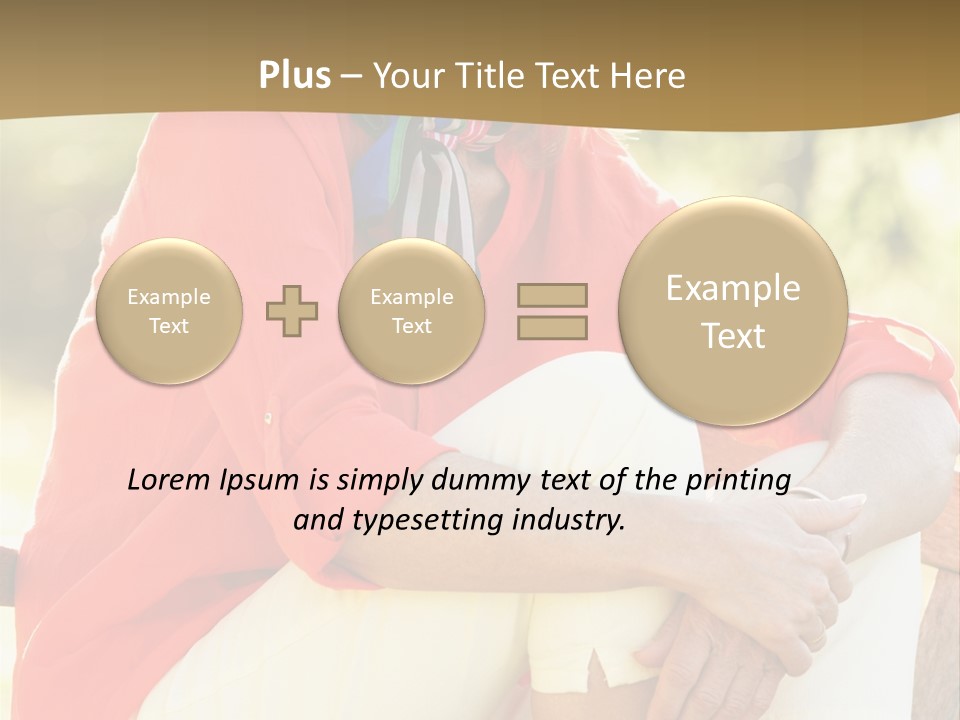 Happy Sitting Women PowerPoint Template