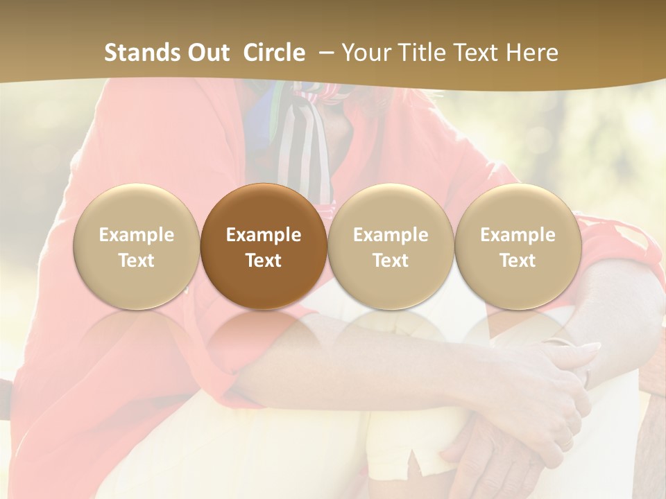 Happy Sitting Women PowerPoint Template