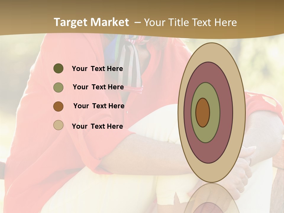 Happy Sitting Women PowerPoint Template