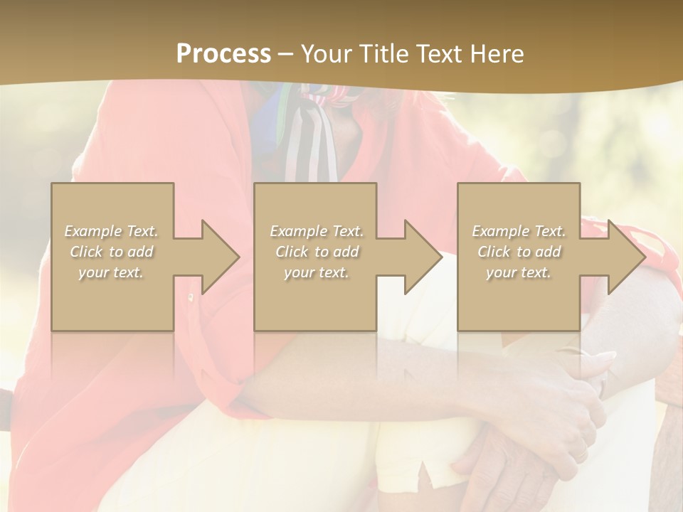 Happy Sitting Women PowerPoint Template