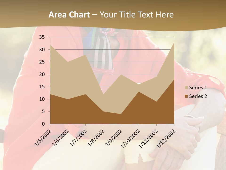 Happy Sitting Women PowerPoint Template