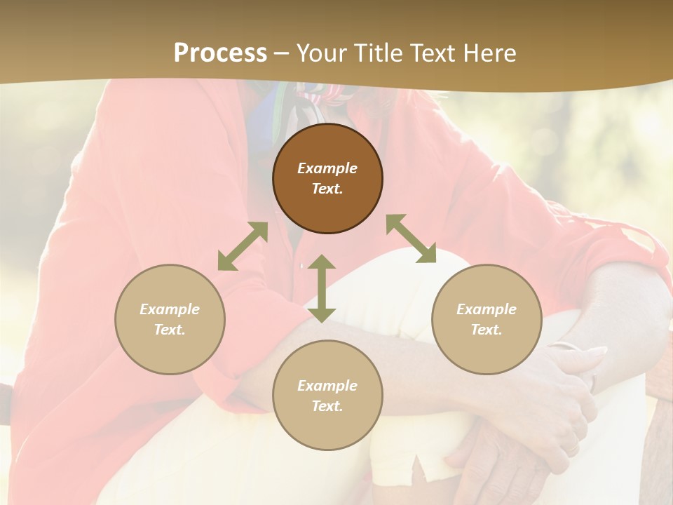 Happy Sitting Women PowerPoint Template