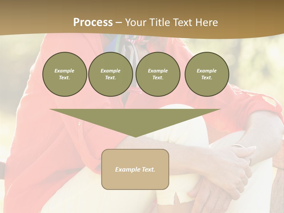 Happy Sitting Women PowerPoint Template