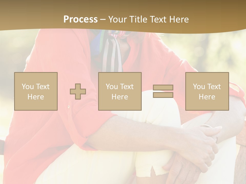 Happy Sitting Women PowerPoint Template