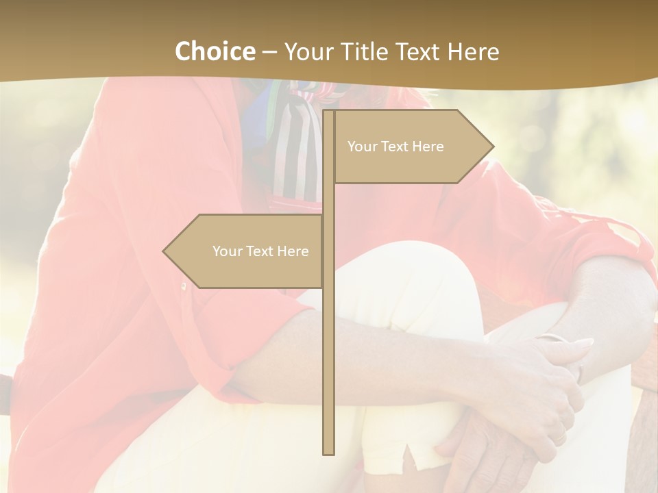 Happy Sitting Women PowerPoint Template