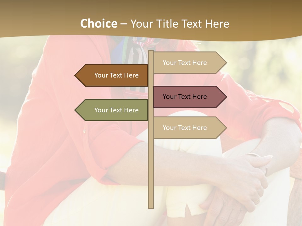 Happy Sitting Women PowerPoint Template