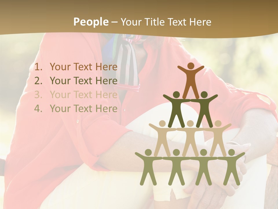 Happy Sitting Women PowerPoint Template