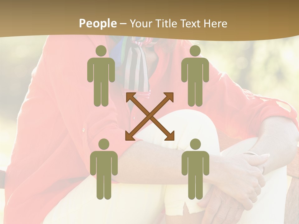 Happy Sitting Women PowerPoint Template