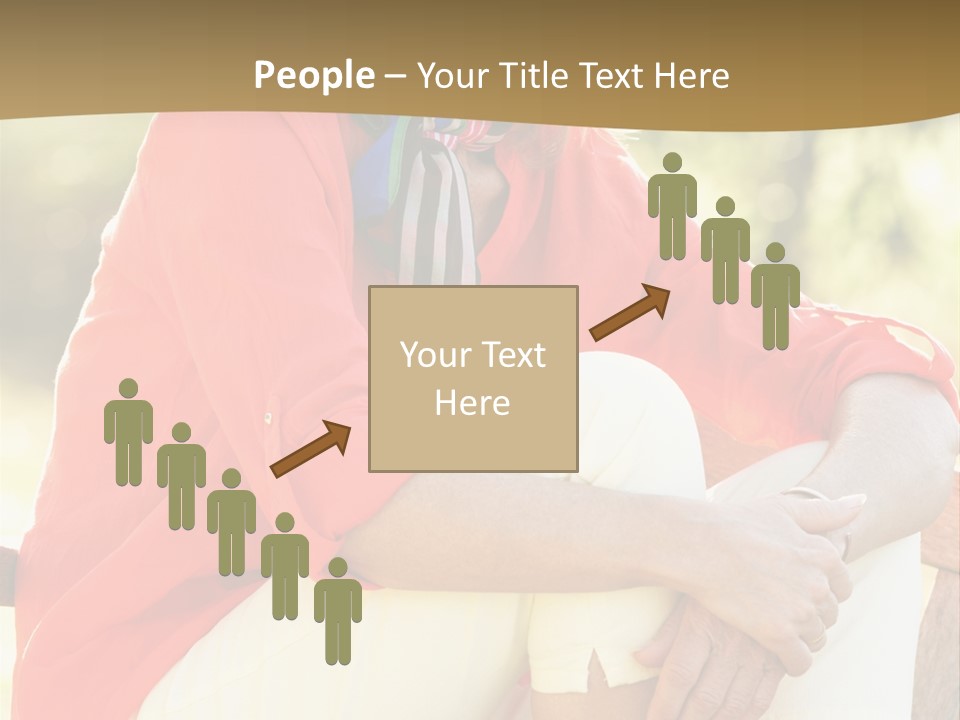 Happy Sitting Women PowerPoint Template