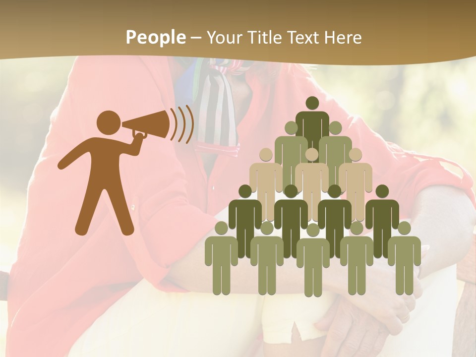 Happy Sitting Women PowerPoint Template