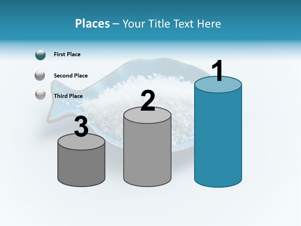 White Salt Crystals Grains Of Salt PowerPoint Template