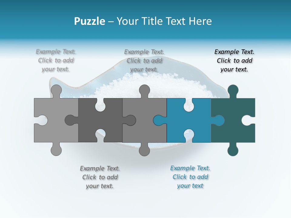 White Salt Crystals Grains Of Salt PowerPoint Template