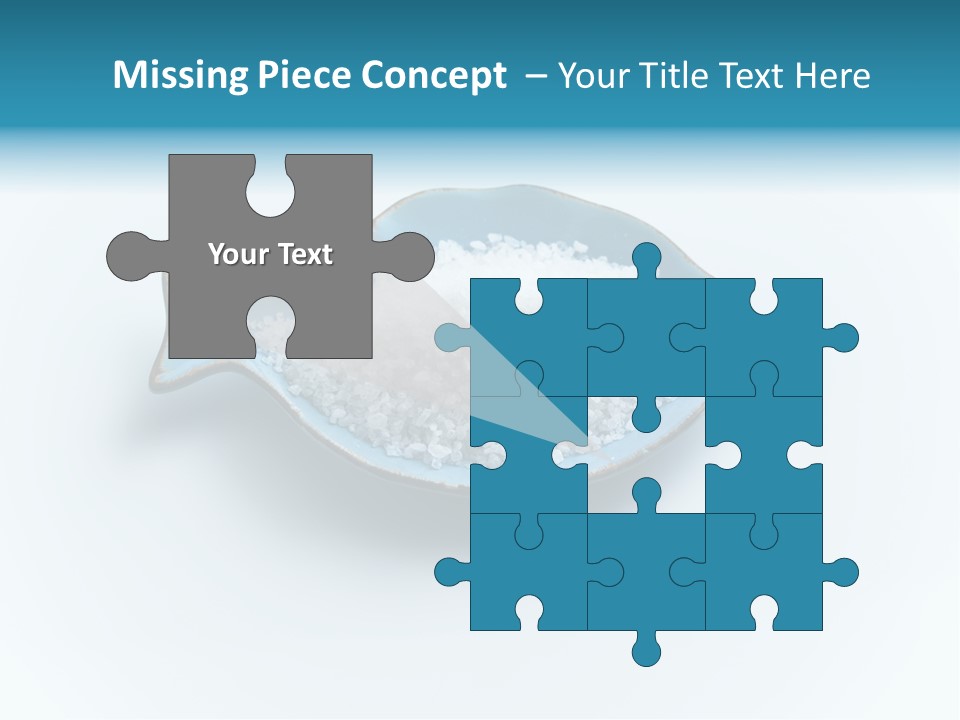 White Salt Crystals Grains Of Salt PowerPoint Template