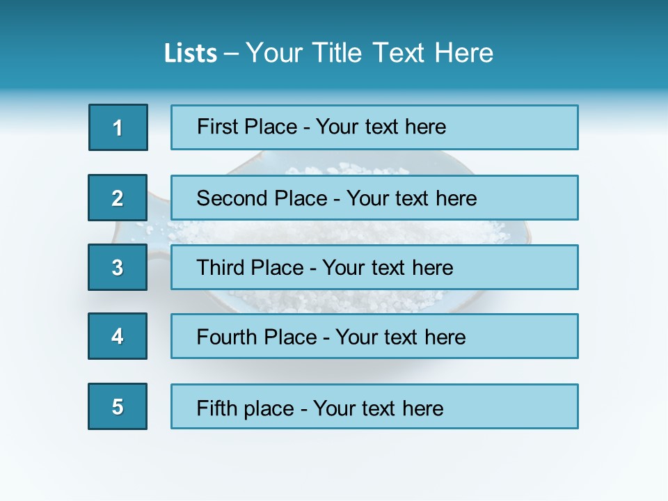 White Salt Crystals Grains Of Salt PowerPoint Template