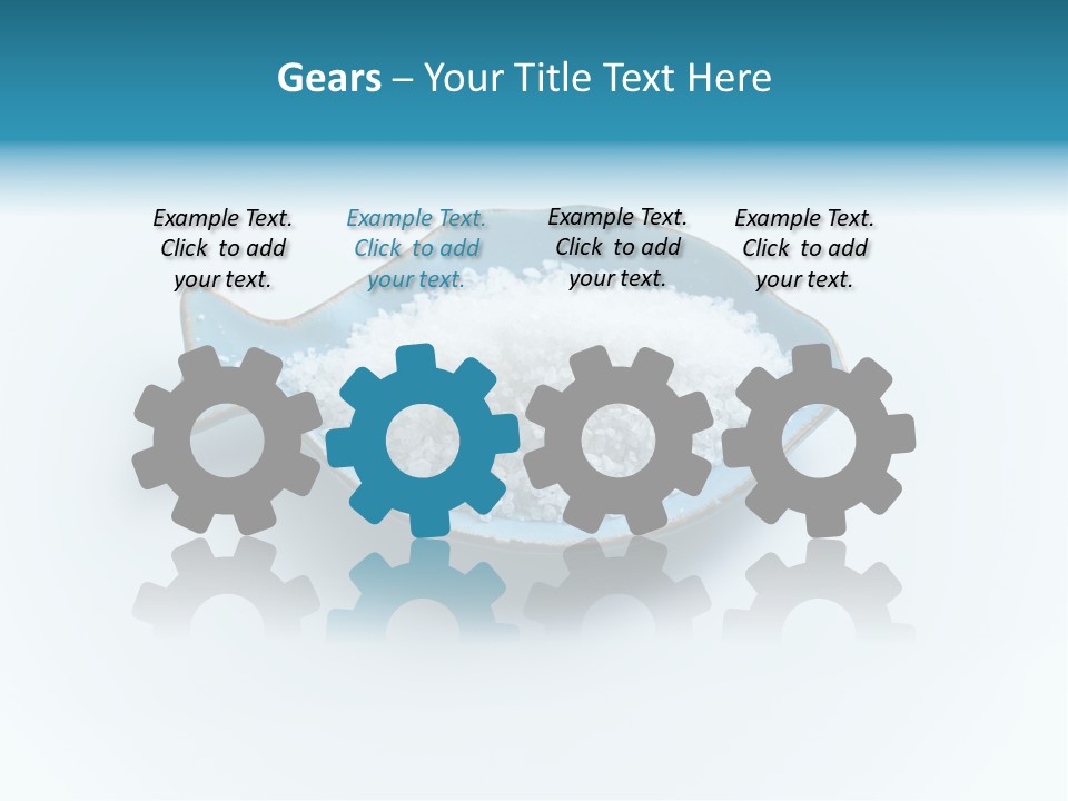 White Salt Crystals Grains Of Salt PowerPoint Template