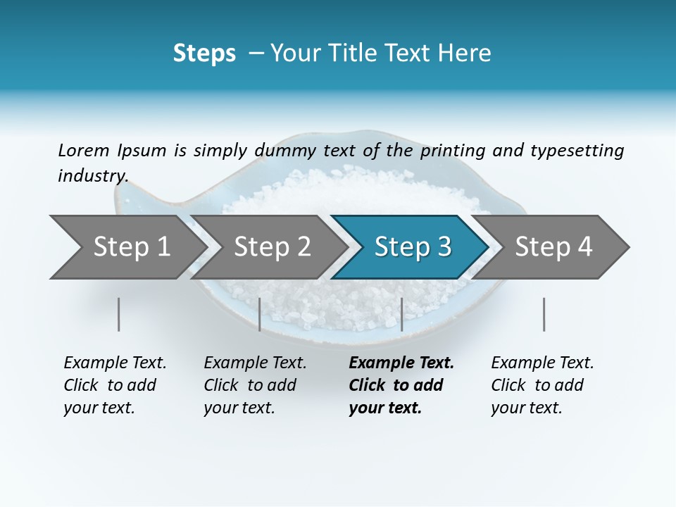 White Salt Crystals Grains Of Salt PowerPoint Template