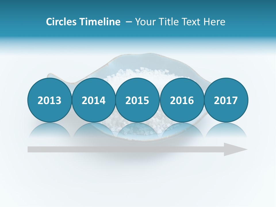 White Salt Crystals Grains Of Salt PowerPoint Template