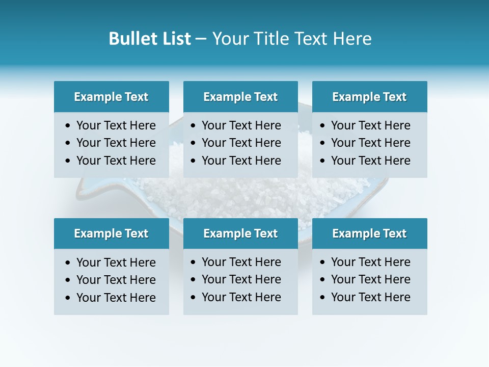 White Salt Crystals Grains Of Salt PowerPoint Template