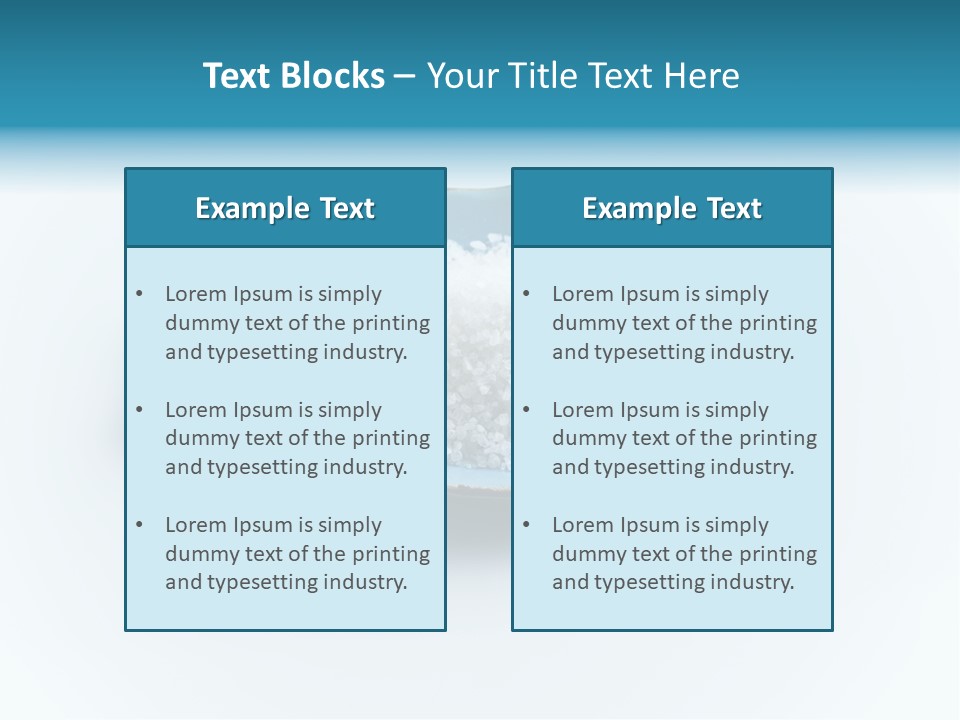 White Salt Crystals Grains Of Salt PowerPoint Template