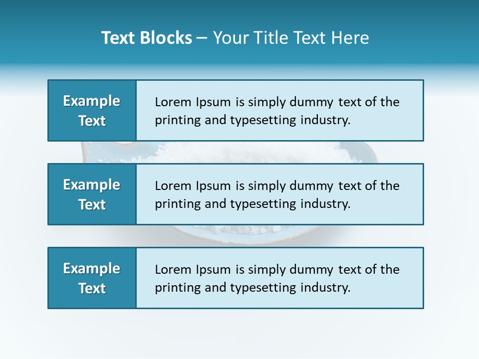 White Salt Crystals Grains Of Salt PowerPoint Template