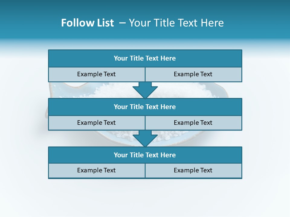 White Salt Crystals Grains Of Salt PowerPoint Template
