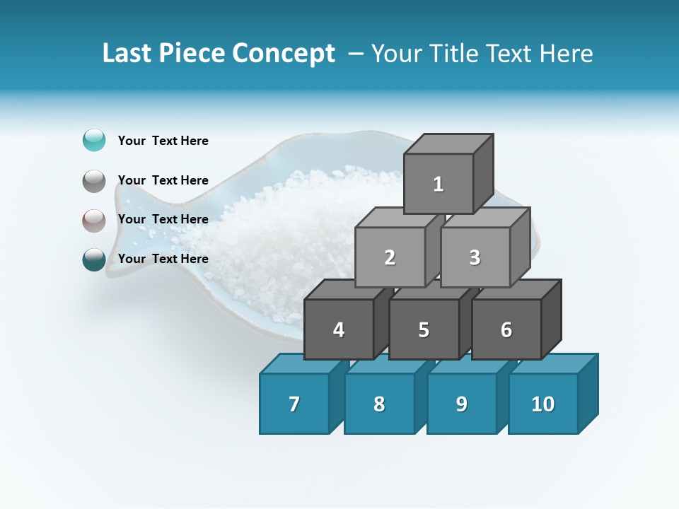 White Salt Crystals Grains Of Salt PowerPoint Template