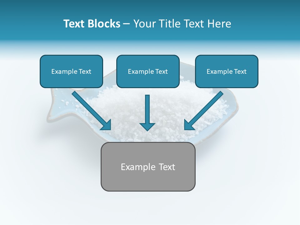 White Salt Crystals Grains Of Salt PowerPoint Template
