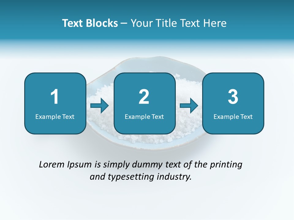 White Salt Crystals Grains Of Salt PowerPoint Template