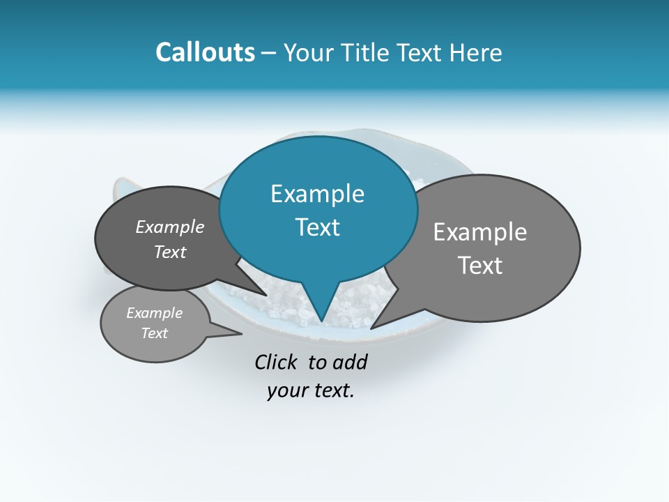 White Salt Crystals Grains Of Salt PowerPoint Template