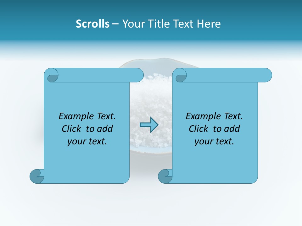 White Salt Crystals Grains Of Salt PowerPoint Template