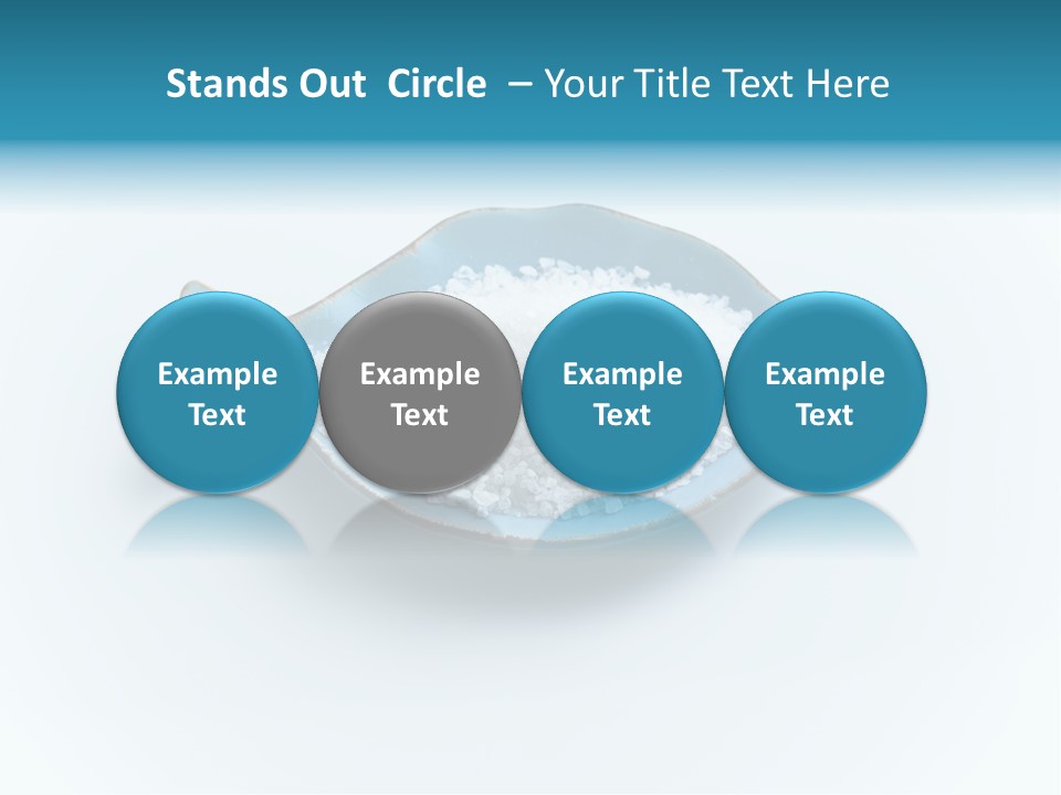 White Salt Crystals Grains Of Salt PowerPoint Template