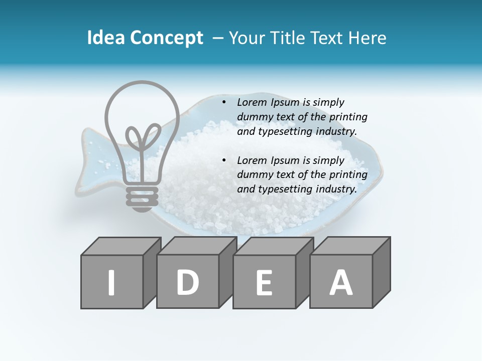 White Salt Crystals Grains Of Salt PowerPoint Template