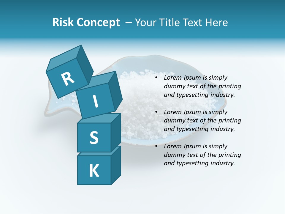 White Salt Crystals Grains Of Salt PowerPoint Template