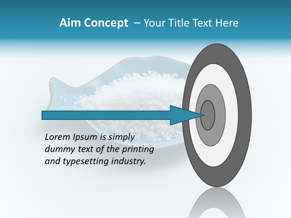 White Salt Crystals Grains Of Salt PowerPoint Template