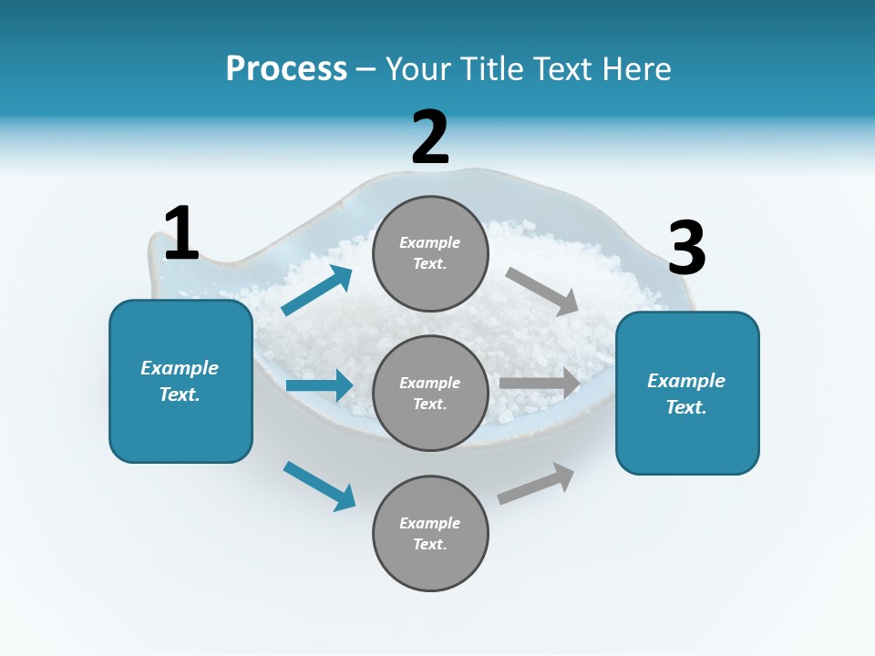 White Salt Crystals Grains Of Salt PowerPoint Template