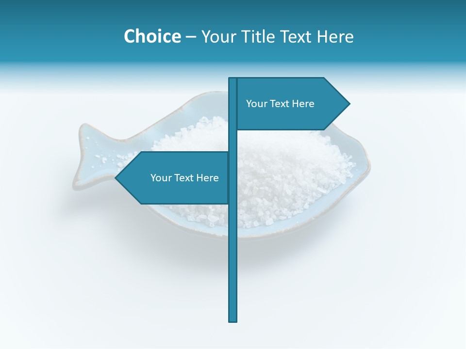 White Salt Crystals Grains Of Salt PowerPoint Template